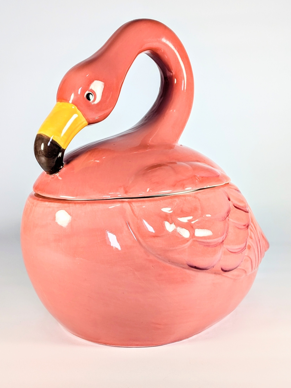 World Market Ceramic Flamingo Cookie Jar
